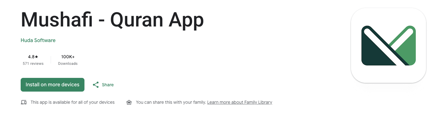 Mushafi app screenshot